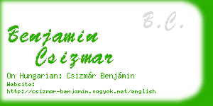 benjamin csizmar business card